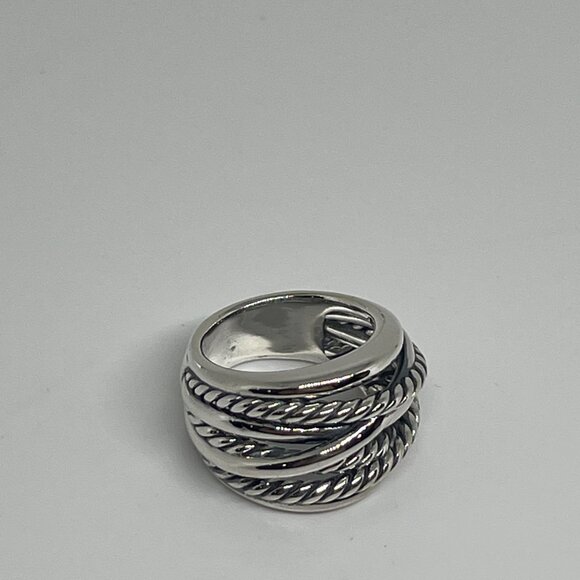 David Yurman Sterling Silver Crossover Ring - Picture 9 of 11